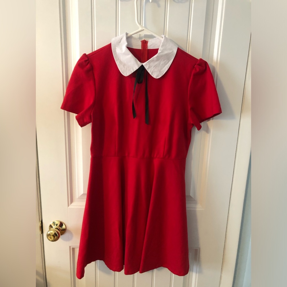 Retro Style Peter Pan Collar Pont Knit Dress